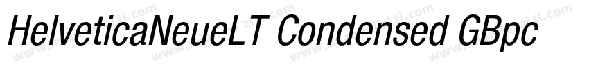 HelveticaNeueLT Condensed GBpc EUC 字体转换